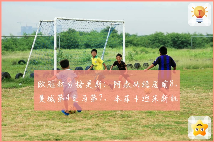 欧冠积分榜更新：阿森纳稳居前8，曼城第4皇马第7，本菲卡迎来新机